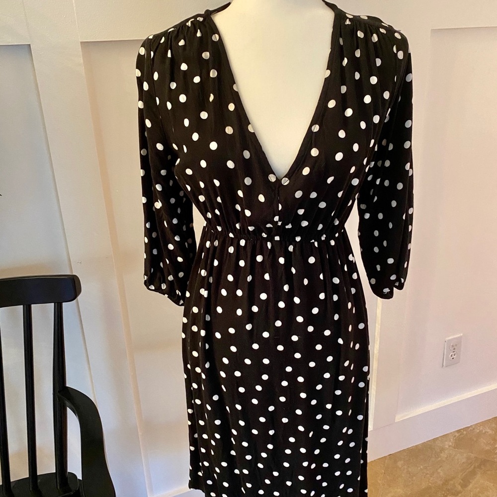 *SOLD* Isabel Maternity Polka Dot Dress Small - Picture 2 of 9